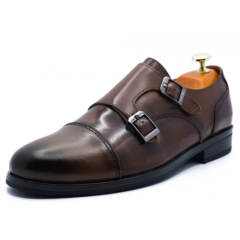 CHAUSSURE CLASS EN CUIR MARRON RF 716