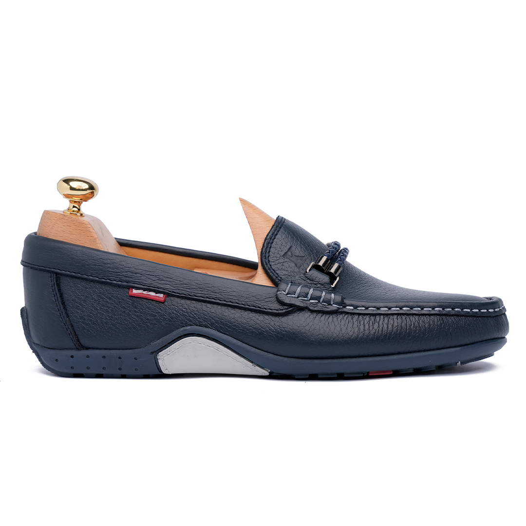 Grand Seigneur H Mocassin En Cuir BLEU