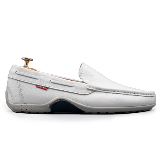 Grand Seigneur BMN Mocassin En Cuir blanc