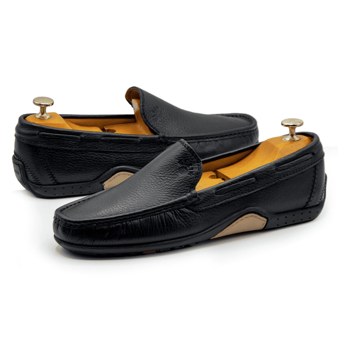 Grand Seigneur BMN Mocassin En Cuir noir