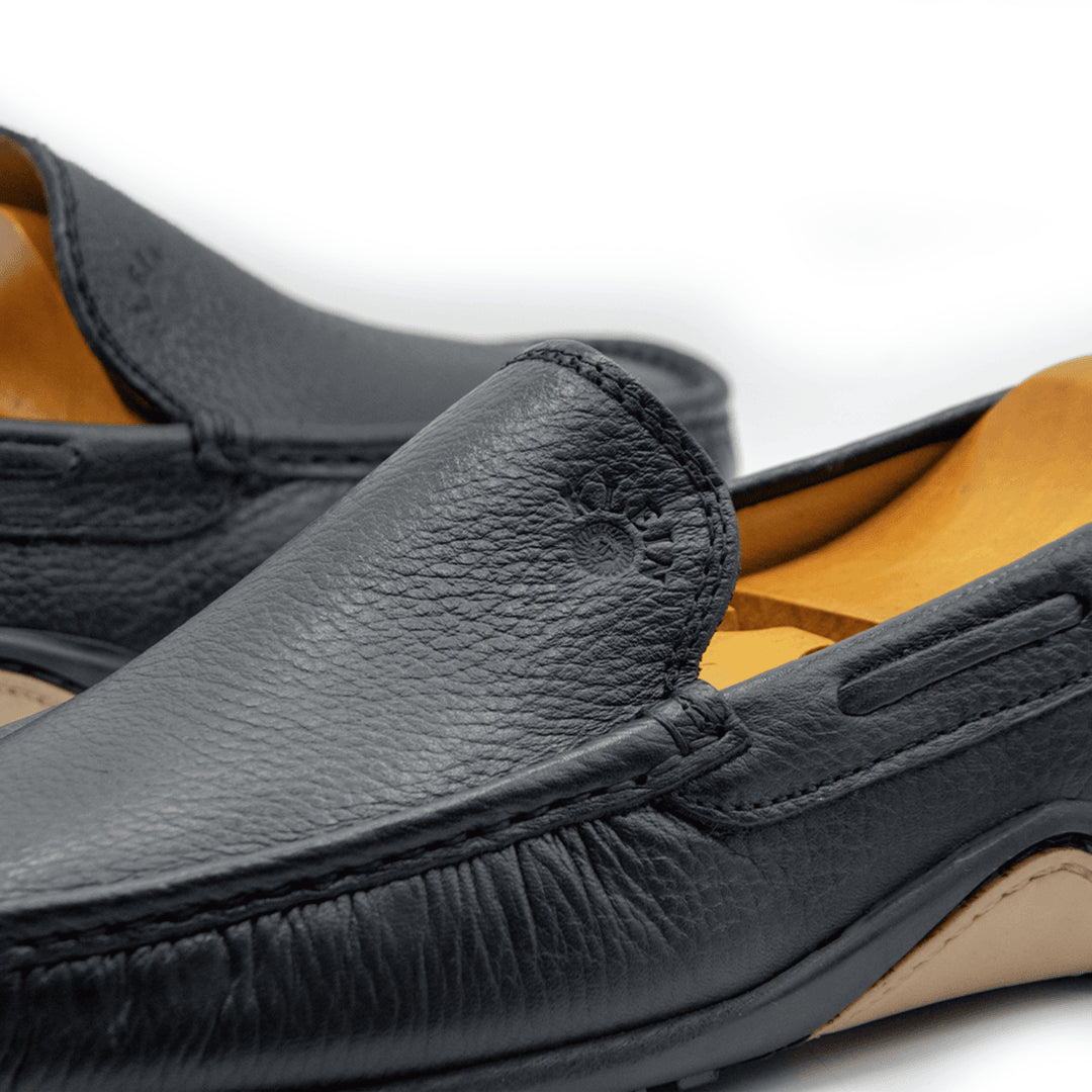 Grand Seigneur BMN Mocassin En Cuir noir