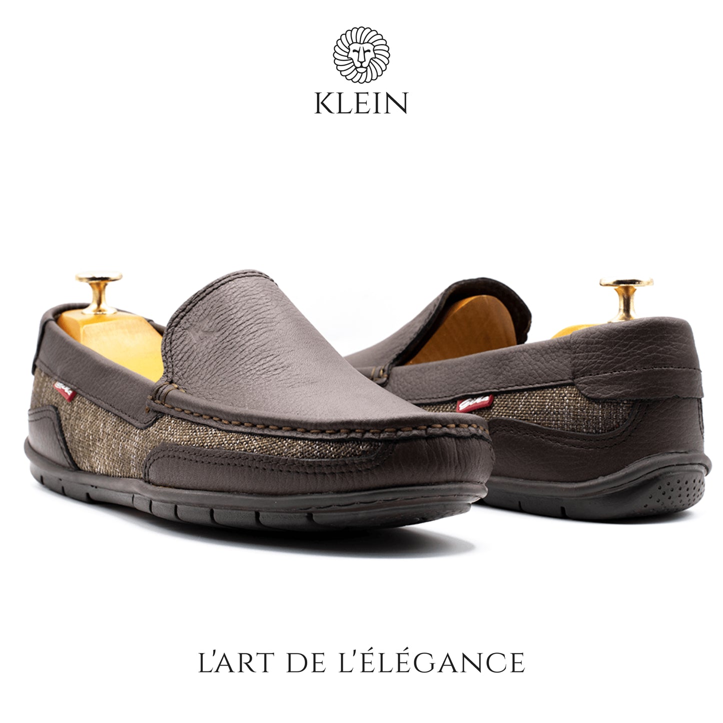 007 Mocassin En Cuir marron