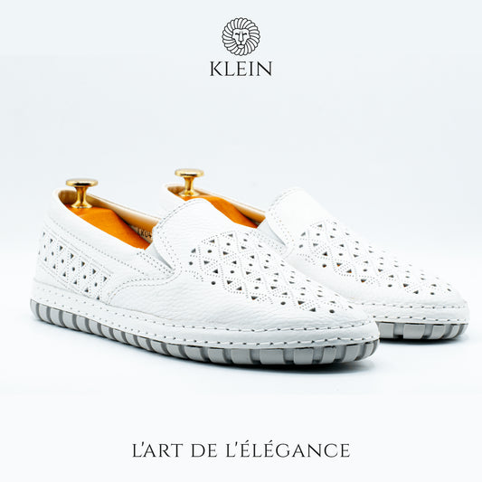 CONFORT TOP BOSS  EN CUIR BLANC