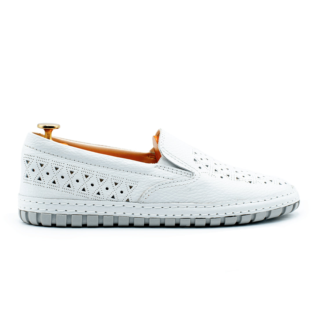 CONFORT TOP BOSS  EN CUIR BLANC