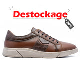 BASKETS EN CUIR MARRON RF019