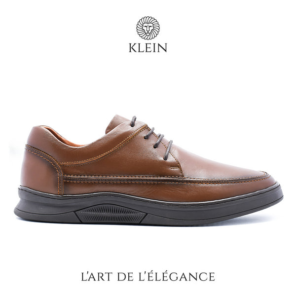 BASKETS EN CUIR MARRON RF795