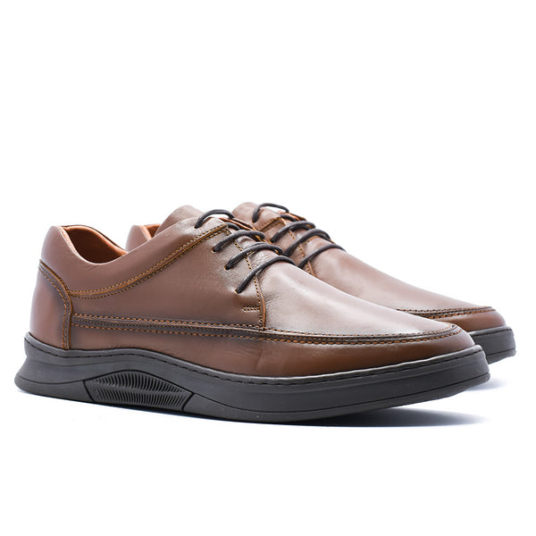 BASKETS EN CUIR MARRON RF795