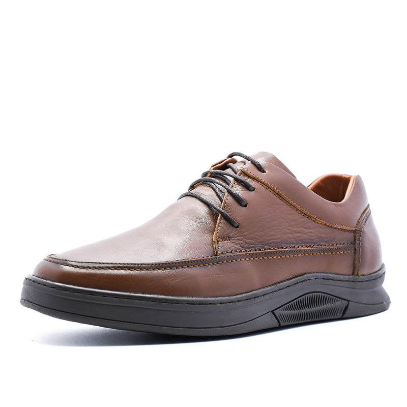 BASKETS EN CUIR MARRON RF795
