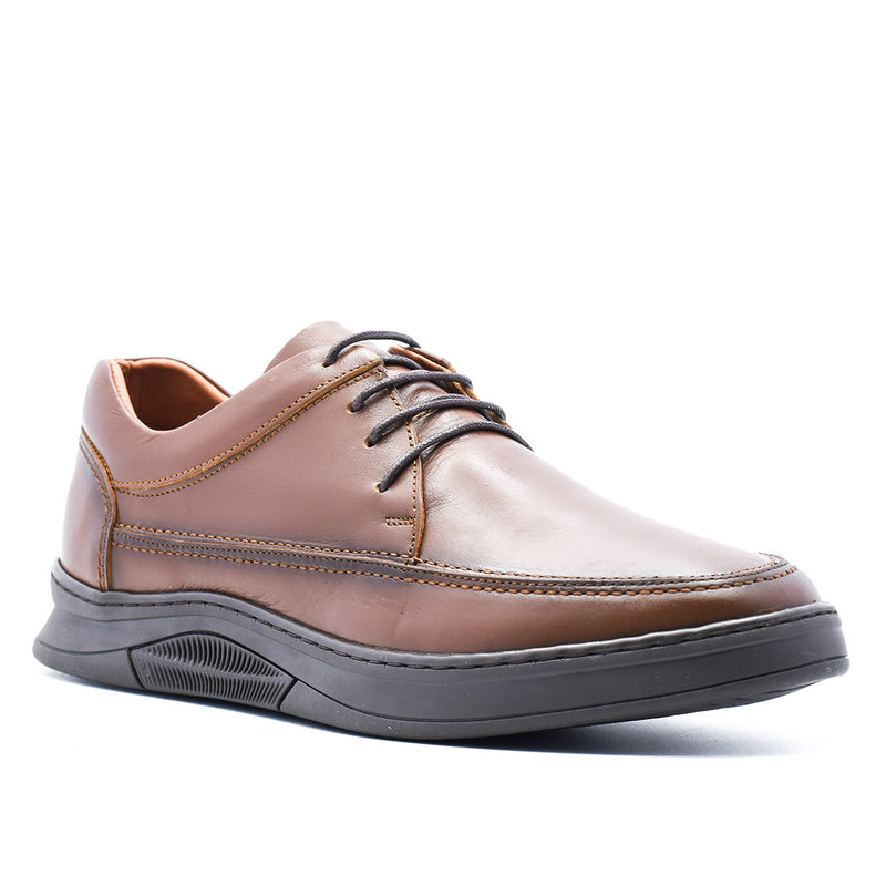 BASKETS EN CUIR MARRON RF795