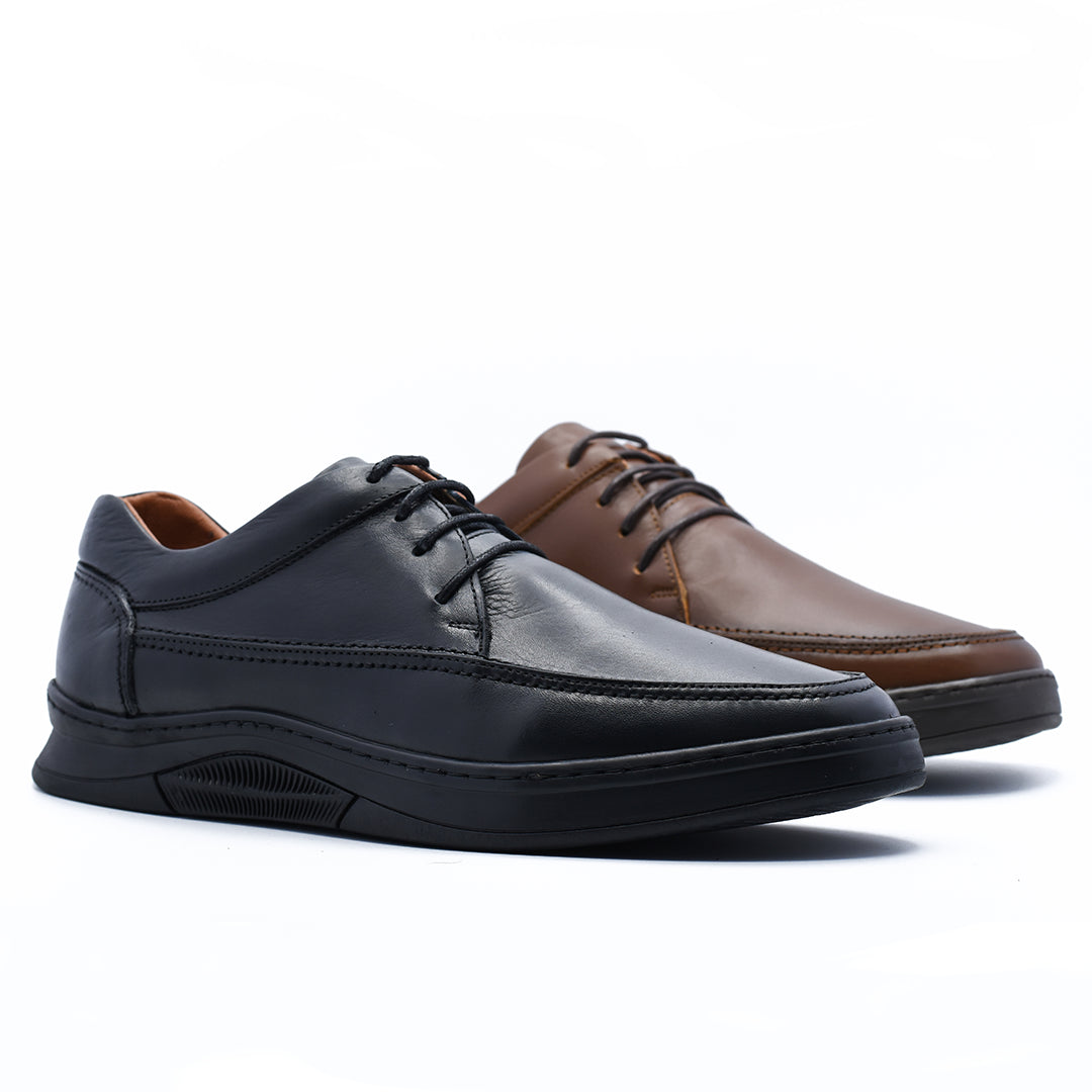 BASKETS EN CUIR NOIR RF795