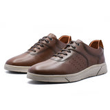 BASKETS EN CUIR MARRON RF017