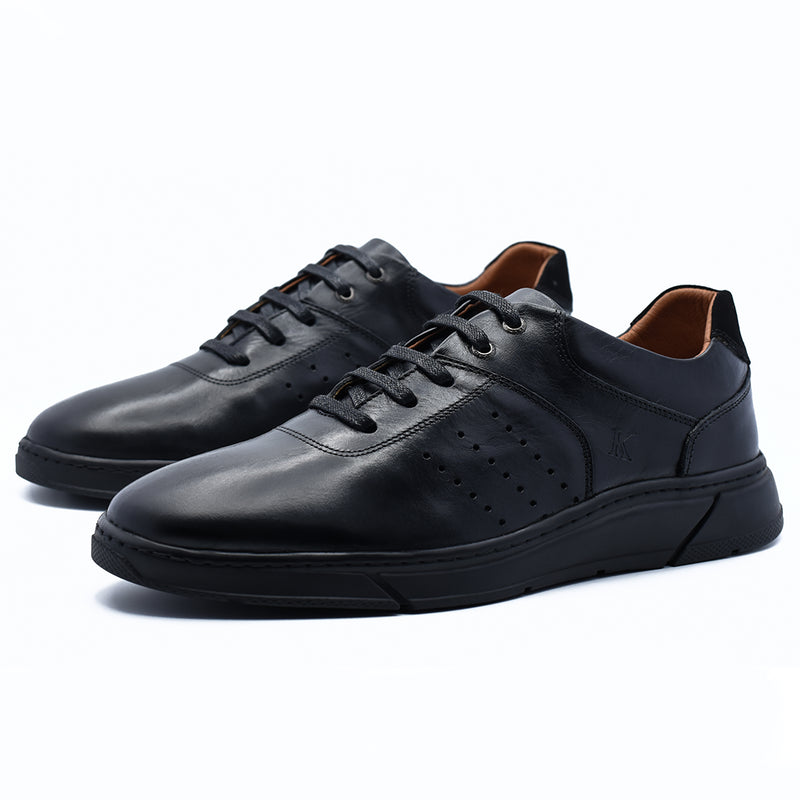 BASKETS EN CUIR MARRON RF017