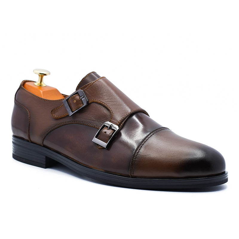 CHAUSSURE CLASS EN CUIR MARRON RF 716