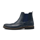 BOTTINE EN CUIR DANIEL BLEU