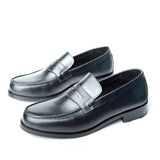 COLLEGE  CHAUSSURE CLASS EN CUIR NOIR RF:015
