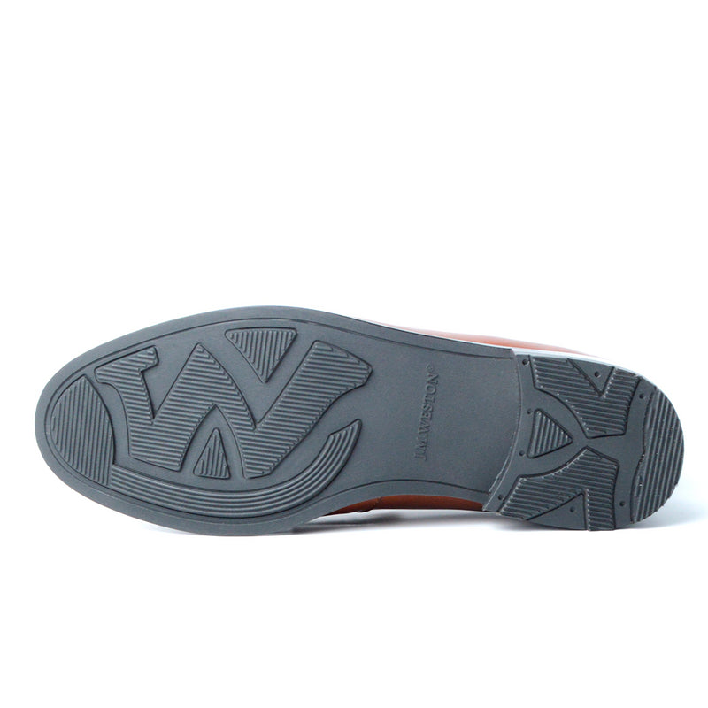 COLLEGE  CHAUSSURE CLASS EN CUIR TABAC RF:015