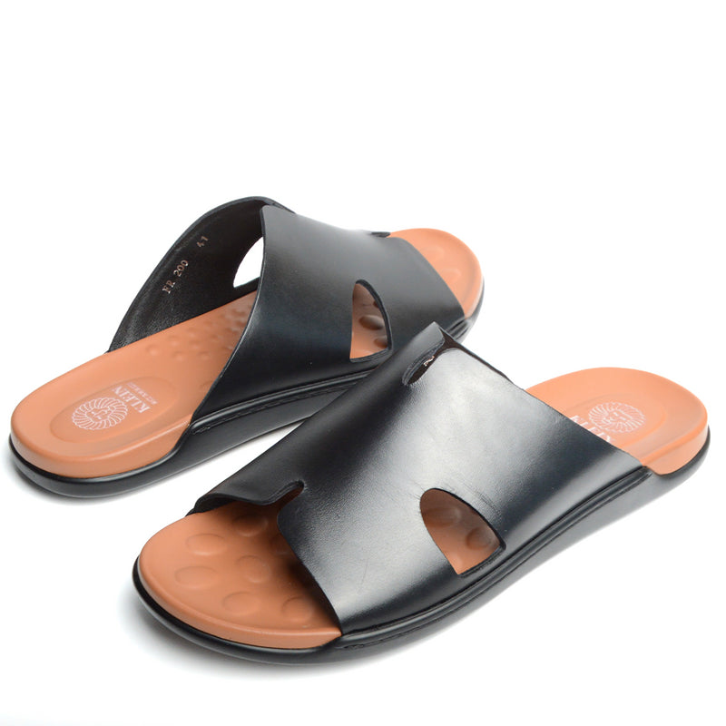 Sandale Grand Seigneur H En Cuir Noir