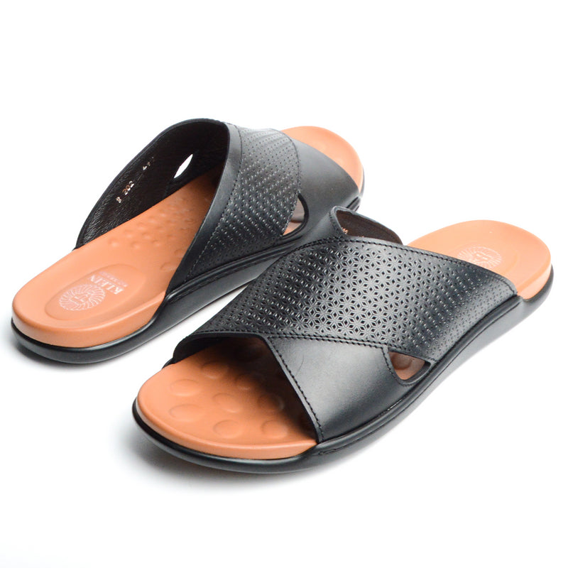 Sandale Boss En Cuir Noir