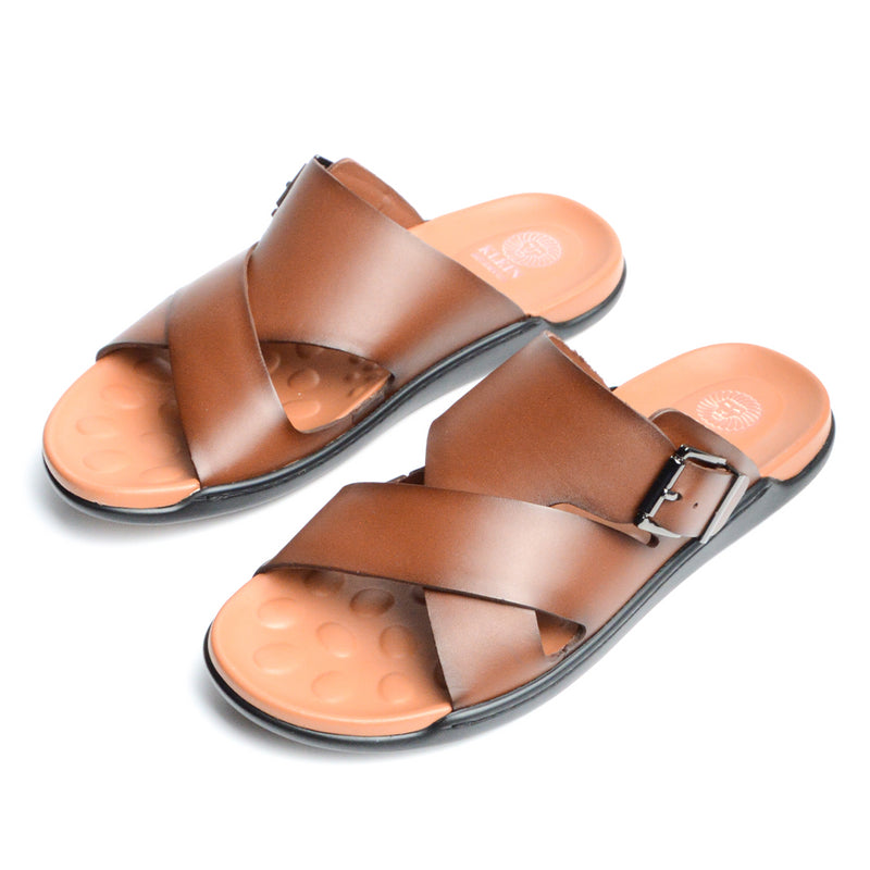 Sandale Sandro En Cuir Marron