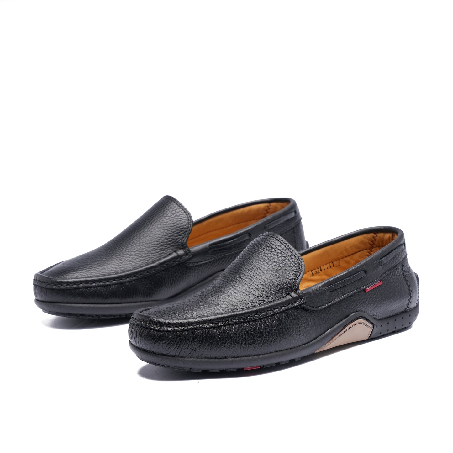 Grand Seigneur BMN Mocassin En Cuir noir