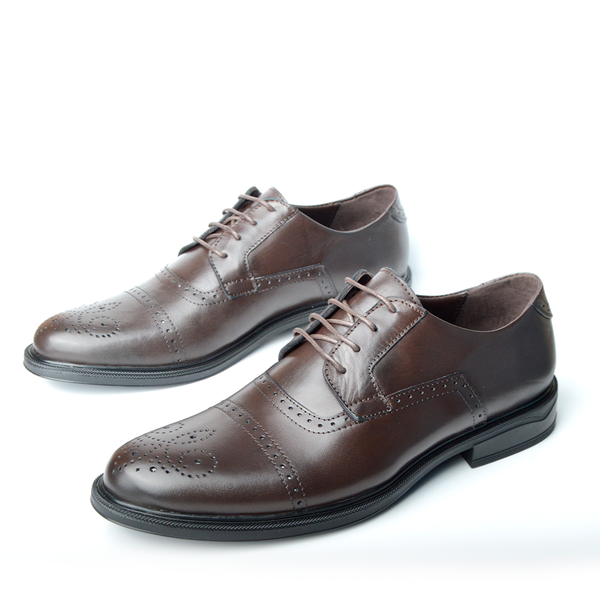 RICHELIEU CHAUSSURE CLASS EN CUIR MARRON