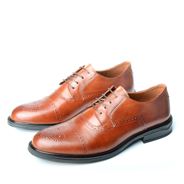 RICHELIEU CHAUSSURE CLASS EN CUIR TABAC
