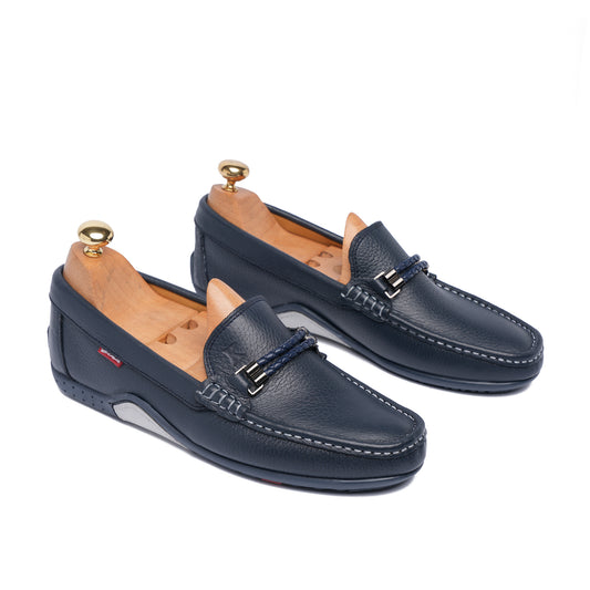 Grand Seigneur H Mocassin En Cuir BLEU