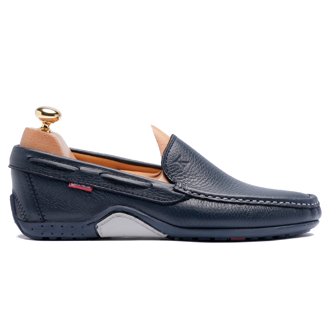 Grand Seigneur BMN Mocassin En Cuir bleu