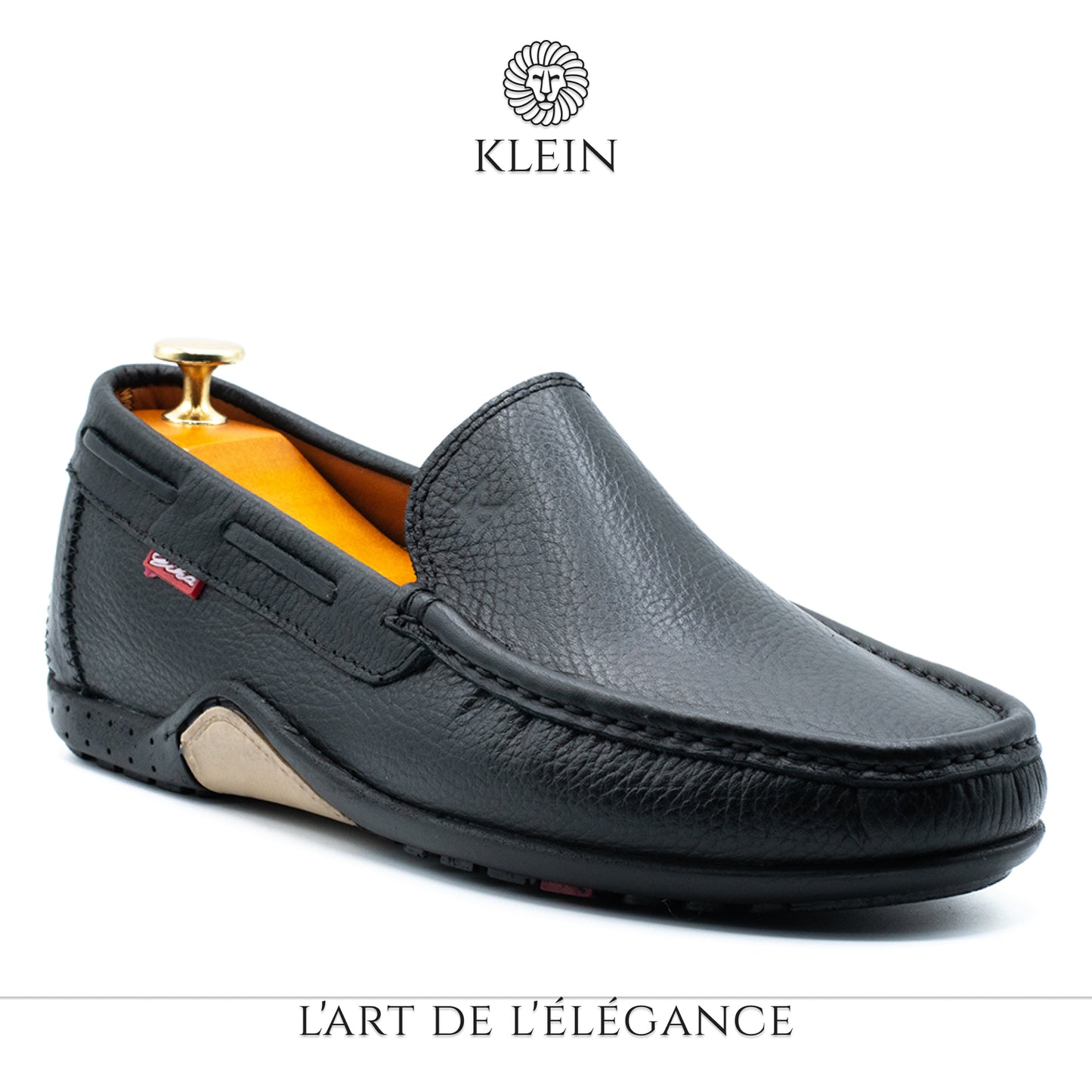 Grand Seigneur BMN Mocassin En Cuir noir