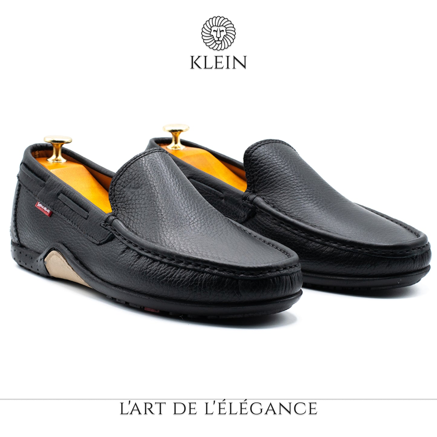 Grand Seigneur BMN Mocassin En Cuir noir