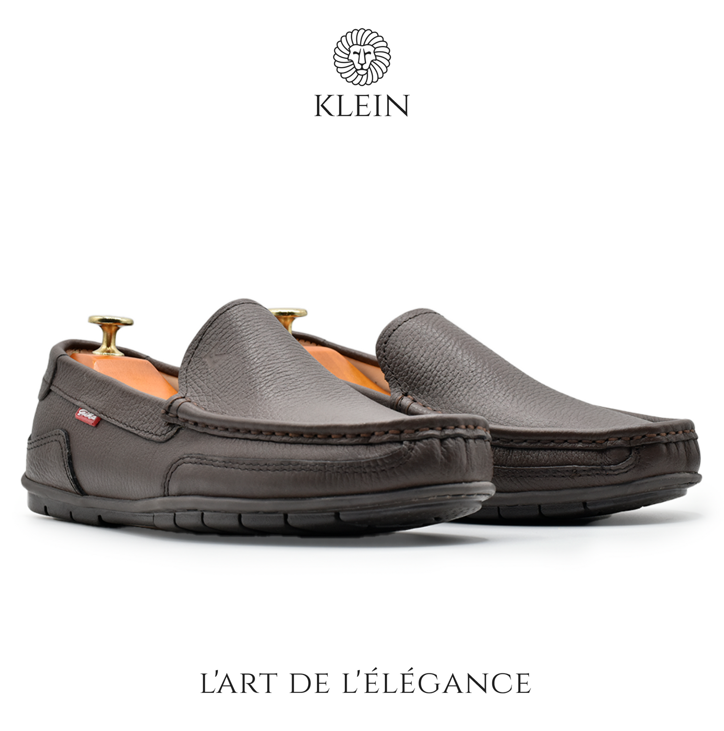 MOCASSIN MONACO MARRON EN CUIR