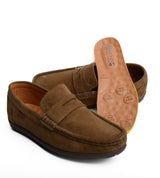 Alonzo Daim Kaki Mocassin En Cuir Daim