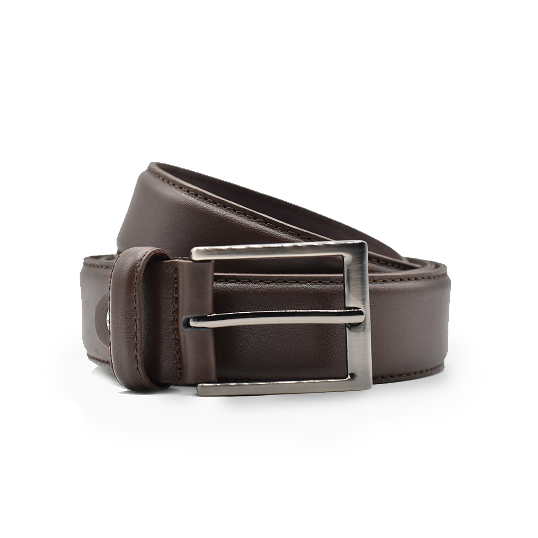 CEINTURE CUIR PATINÉ MARRON