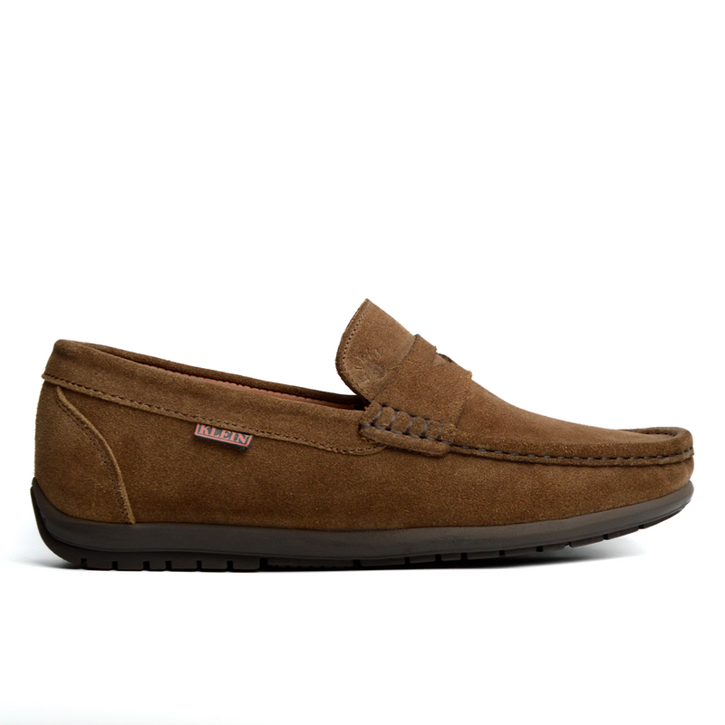 Alonzo Daim Kaki Mocassin En Cuir Daim