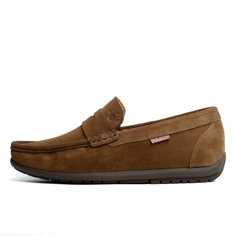 Alonzo Daim Kaki Mocassin En Cuir Daim