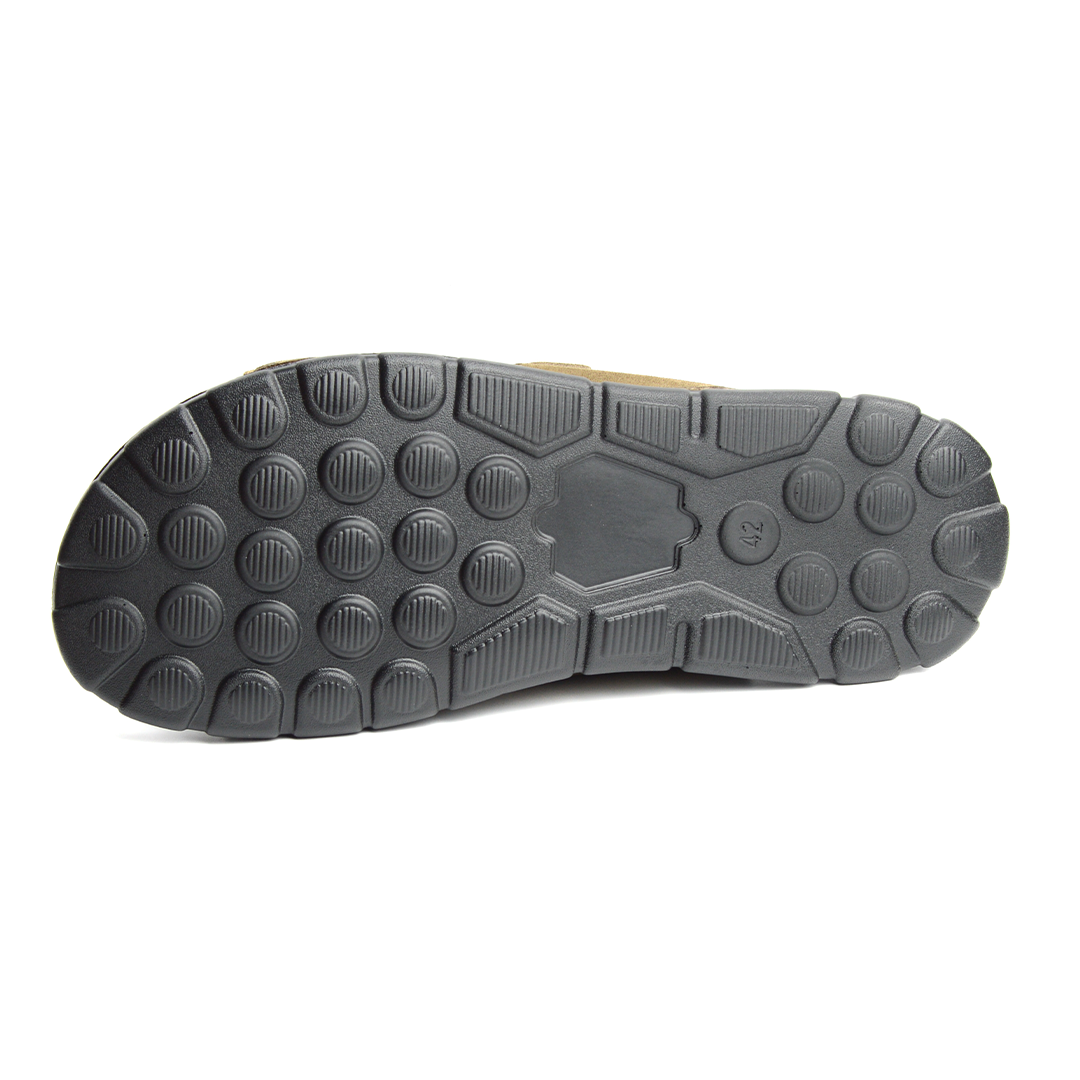 Sandale BREK En CUIR DAIM TABAC