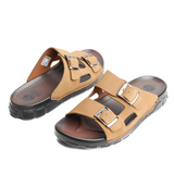 Sandale BREK En CUIR DAIM TABAC