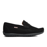 Alonzo Noir Mocassin En Cuir Daim