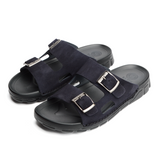 Sandale BREK En CUIR DAIM BLEU MARINE
