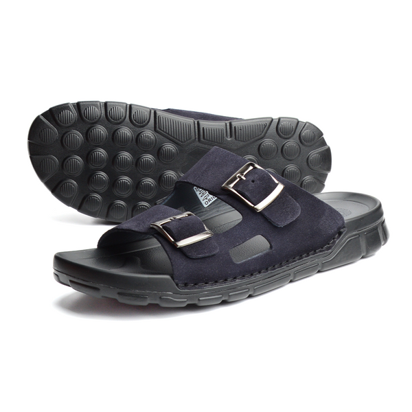 Sandale BREK En CUIR DAIM BLEU MARINE