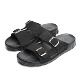 Sandale BREK En CUIR DAIM NOIR