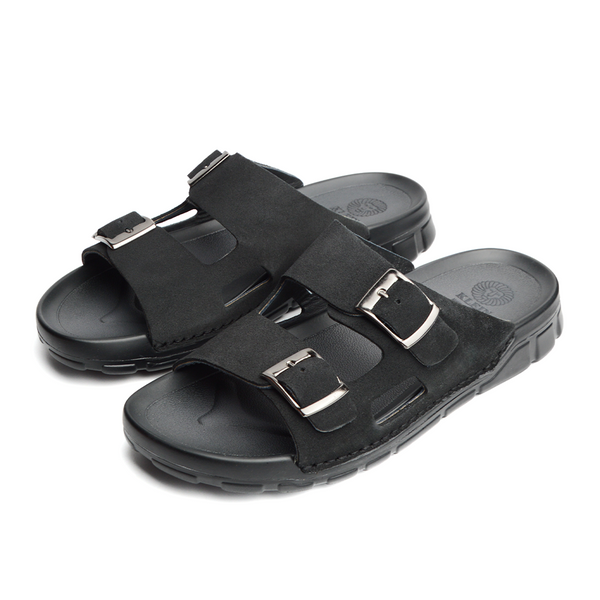 Sandale BREK En CUIR DAIM NOIR