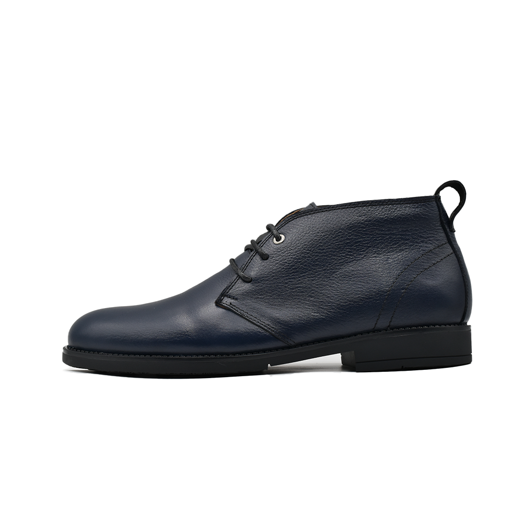 BOTTINE EN CUIR Derby bleu marine