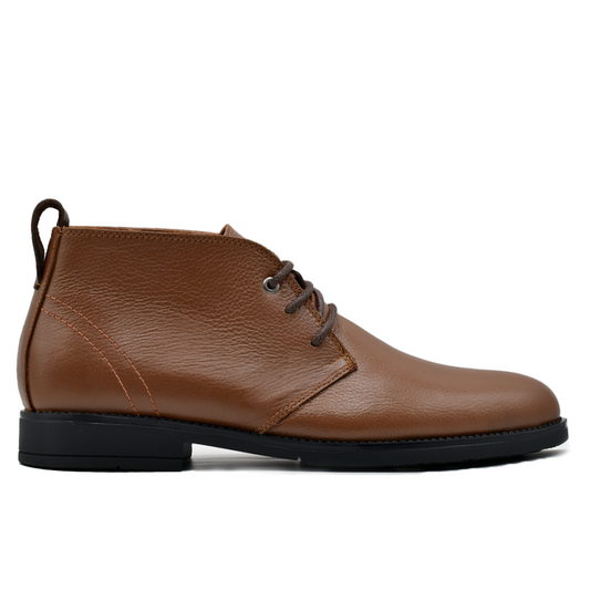 BOTTINE EN CUIR Derby camel