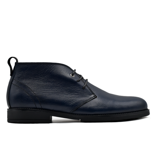 BOTTINE EN CUIR Derby bleu marine