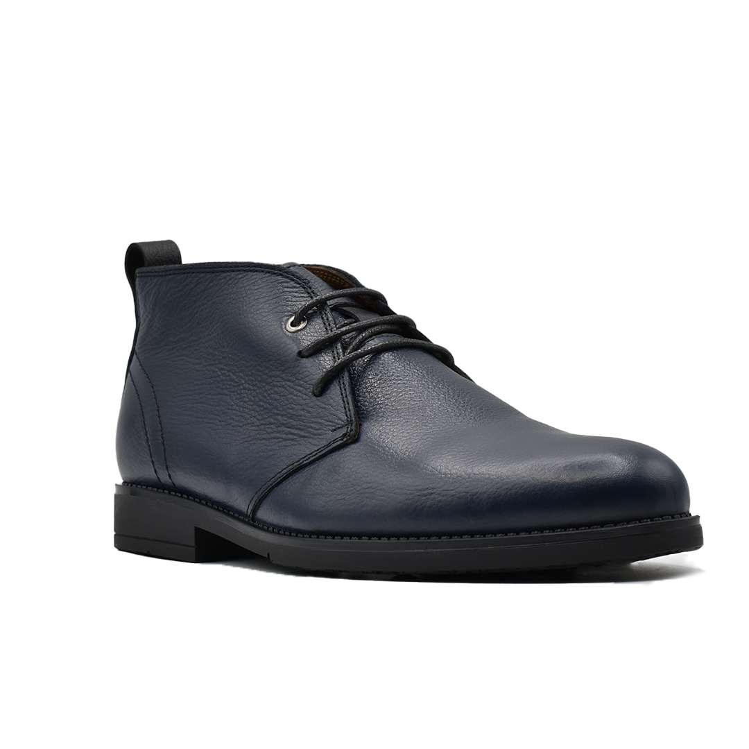 BOTTINE EN CUIR Derby bleu marine