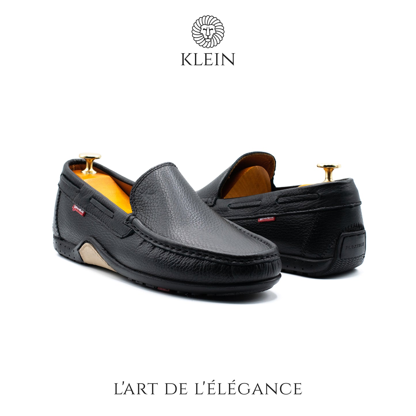 Grand Seigneur BMN Mocassin En Cuir noir